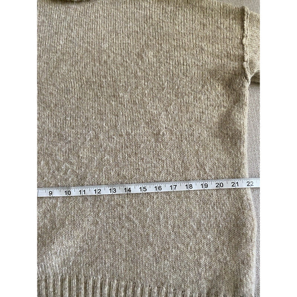LOGG by H&M Sweater Women Small Beige Knit Wool Alpaca Blend Pullover Turtleneck - Picture 7 of 9